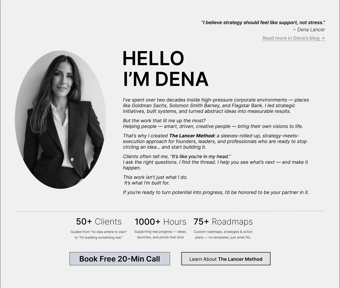Wireframe: About page