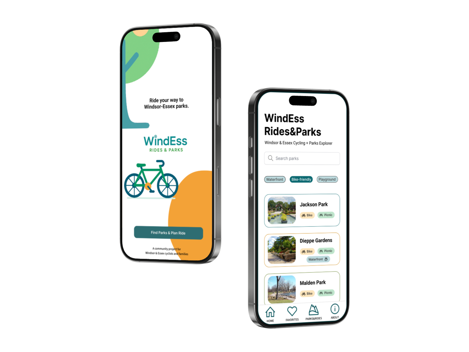WindEss app shown on iPhone mockups