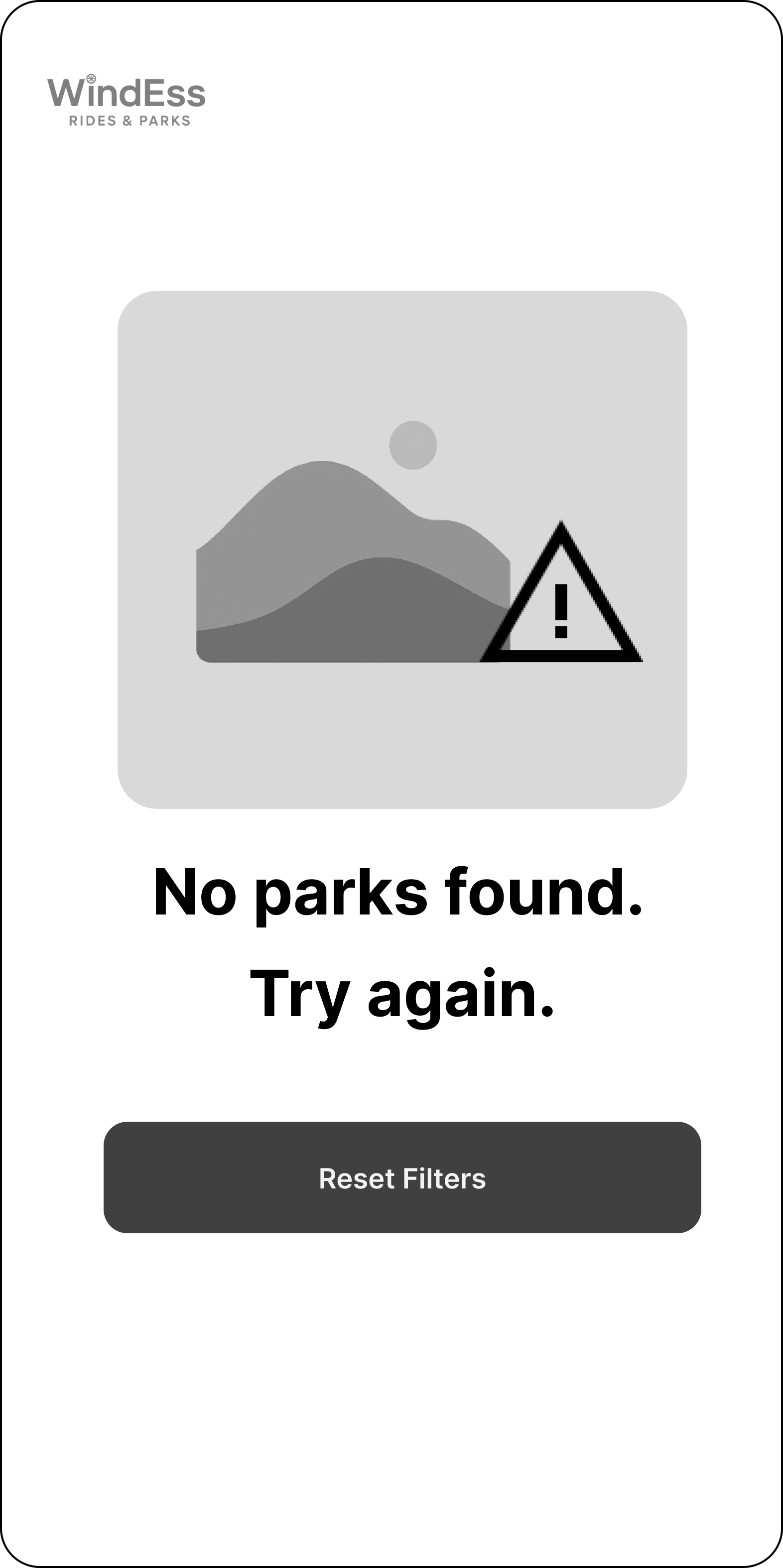 Wireframe 6: Empty/Error