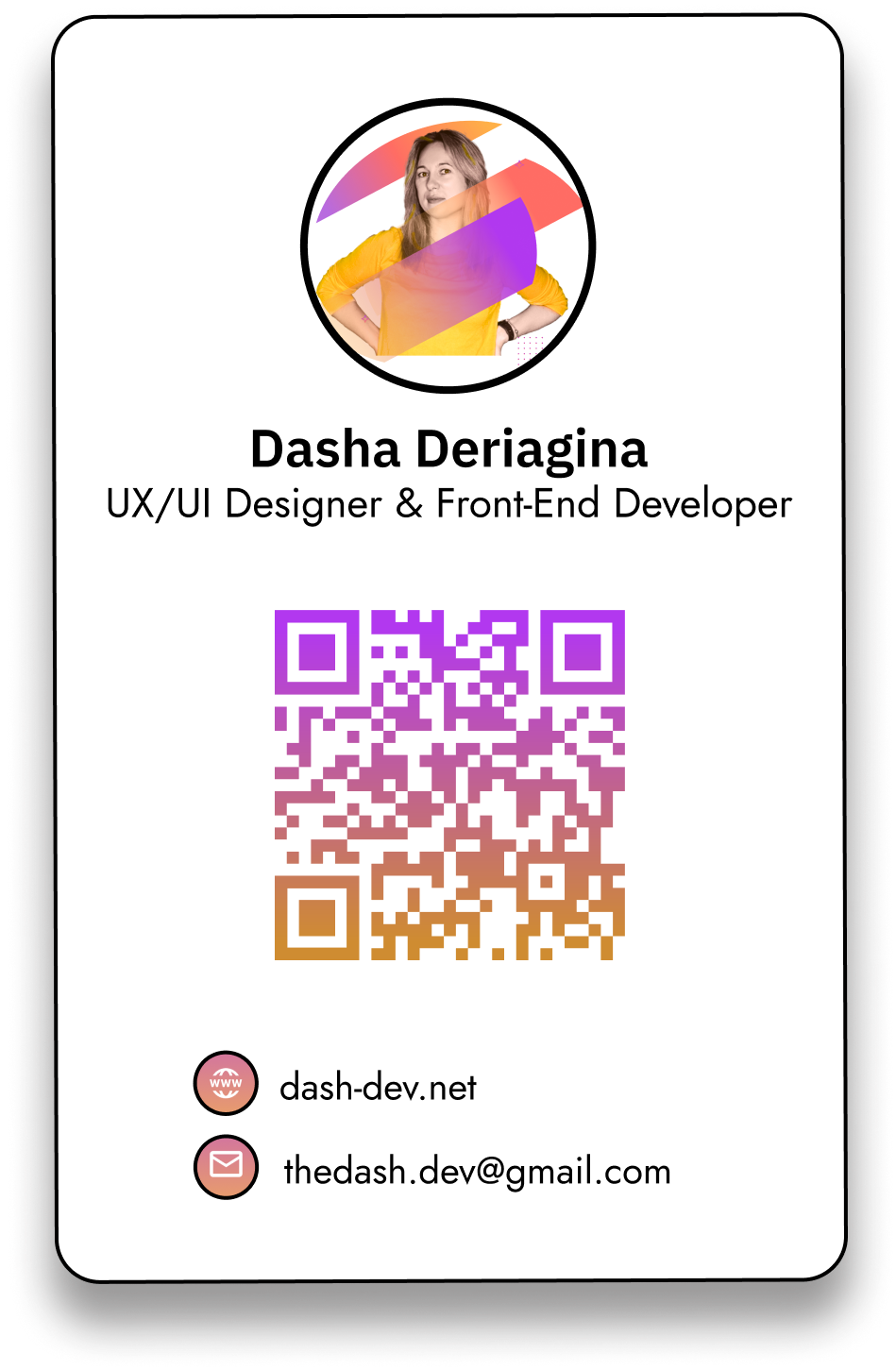 Dasha Deriagina Business Card